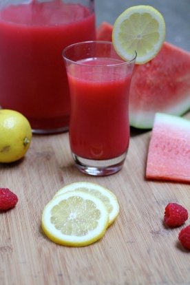 Watermelon Raspberry Lemonade from Gourmande in the Kitchen recipe © KETMALA’S KITCHEN 2012-13