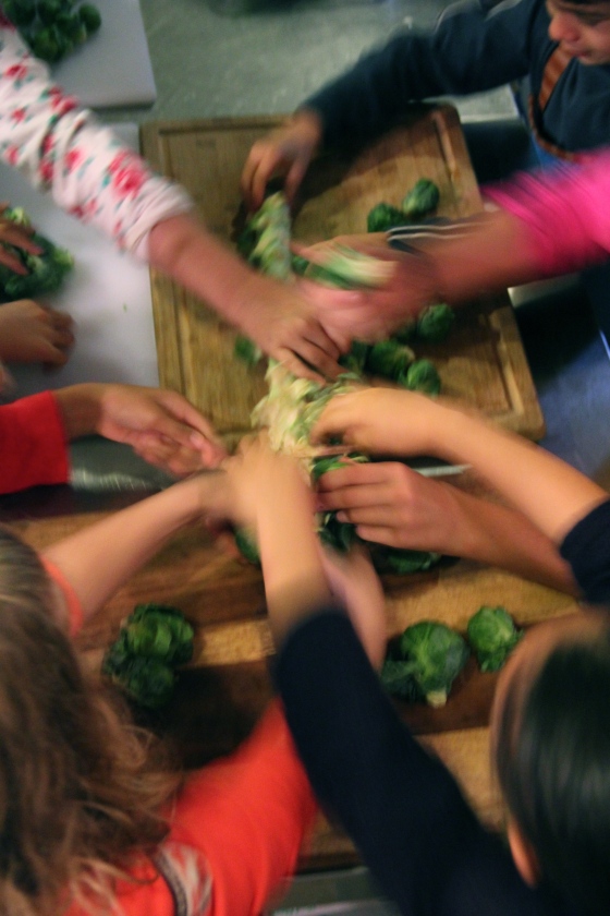 Brussels sprouts around the table!